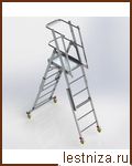 Телескопическая лестница-платформа Megal ТЛП-1,3-1,9