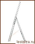 Трехсекционная алюминиевая лестница Эйфель "Ювелир" 3х14