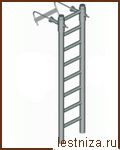 Лестницы навесные алюминиевые со стальными кронштейнами Megal ЛНАстк-1,5