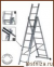 Алюминиевая трехсекционная лестница-стремянка SevenBerg 3x8