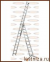 Трехсекционная алюминиевая лестница Эйфель "Ювелир+" 3х11